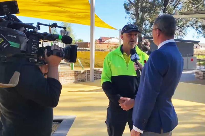 Glenn Simpson interviewed by Channel 9 news reporter, Mike Dalton